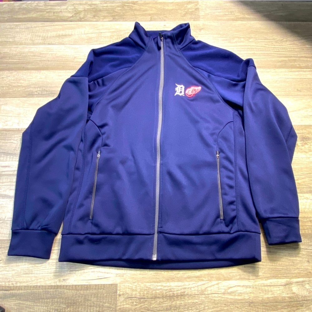 Men's Detroit Red Wings Blue Authentic North End Sport   Full-Zip Jacket Size M